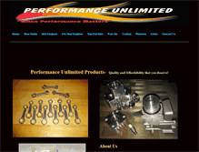 Tablet Screenshot of performanceunlimitedproducts.com